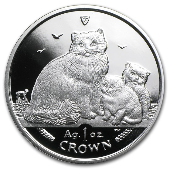 2007 Isle of Man 1 oz Silver Ragdoll Cats Proof 2007 Isle of Man 1 oz Silver Ragdoll Cats Proof